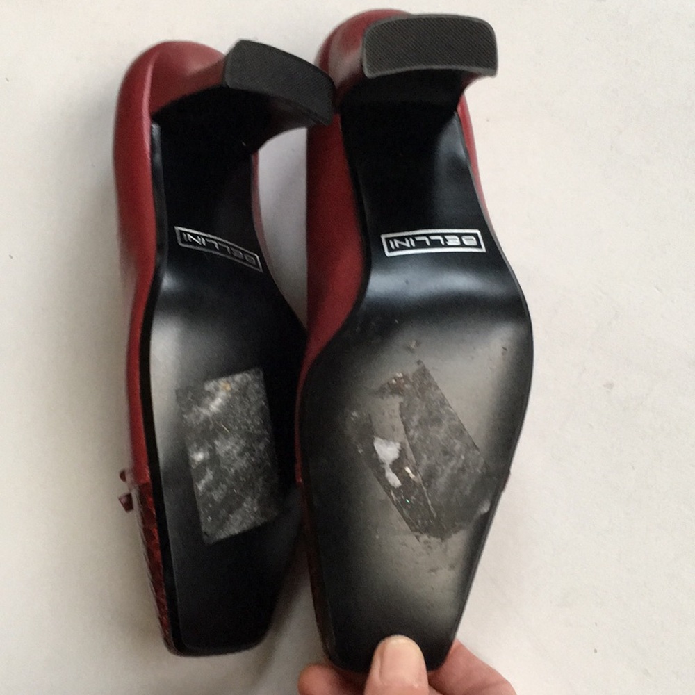 Bellini Red Heels with Bow Accent - Picture 8 of 8